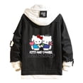 thumbnail image 1 of Women and men Cowboy Jacket Hello Kitty Hoodie Spring and Autumn KT Cat Sweet Top FJH, 1 of 6