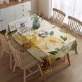 thumbnail image 2 of White Yellow Flower Sunflower Pattern Rectangle Tablecloth 60"x84",Waterproof Polyester Rectangle Table Cloth, Wipeable Spillproof Polyester Tablecloth for Dining, Camping, Indoor and Outdoor, 2 of 5