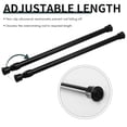 thumbnail image 6 of Small Tension Rods for Cabinets Cupboard Bars for RV Closets Refrigerator, Spring Rods 11.8 to 19.6 Inches, 6 Packs (Black), 6 of 6