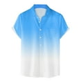 thumbnail image 4 of Oalirro Men's Casual Cotton Button Up Shirt under $10 Short Sleeve Colorblock Tee Shirt, 4 of 4