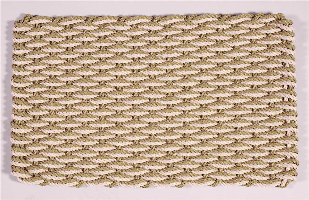 Sage And Palomino Rectangular Handcrafted Doormat Wave Cottage
