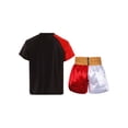 thumbnail image 2 of Rswnyirn Kids Boys Boxing Costume Boxing Sports Shirts with Muay Thai Martial Arts Shorts Set Yellow&White&Red 16, 2 of 3