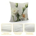 thumbnail image 4 of MDO  White Rose Flower One Throw Pillow with Cover for Couch Bed Sofa, 18 x 18 Decorative Pillows w/Case, 4 of 5