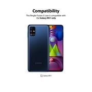 Ringke Fusion-X Case Compatible with Samsung Galaxy M51, Transparent Hard Back Shockproof Advanced Bumper Cover - Camo Black