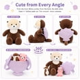 thumbnail image 4 of Tezituor 4Pcs Sea Otter Stuffed Animal with 2 Baby Otter and 1 Shell Backpack Plush, 4 of 8