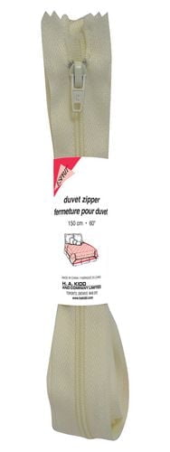 Costumakers Duvet Closed-End Zipper 150 cm (60), #3 Nylon Coil, Grey, 150 cm / 60"