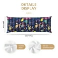 thumbnail image 3 of Disketp Sea Inhabitans and Herb Print Body Pillow Cover - Super Soft 20x54 Body Pillow Case,Long Side Hidden Zipper, 3 of 8