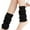 Black, variant on TBWNWG Women's Winter Knit Ankle Socks Solid Thermal Leg Warmers for Cold Weather Comfort,Size One Size