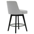 thumbnail image 6 of MINCETA Counter Stool,26" 360 Free Swivel Upholstered Bar Stool with Back-PU in Light Gray, 6 of 7