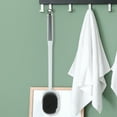 thumbnail image 5 of Unique Bargains 1 Pc Double Sided Transparent Handle Bath Brush for Bathroom 16.93"x2.95"x2.36" White Clear, 5 of 6