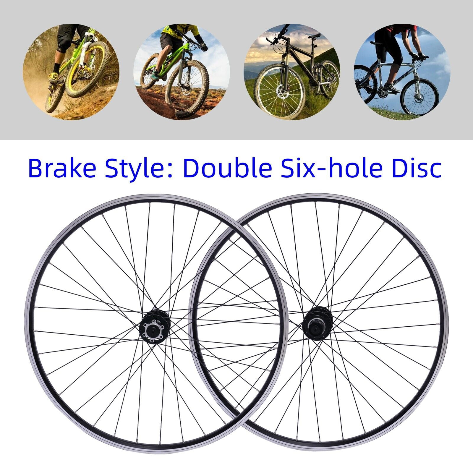 Miumaeov Mountain Bike Wheelset Front+ Rear 29" Aluminum Alloy Rim