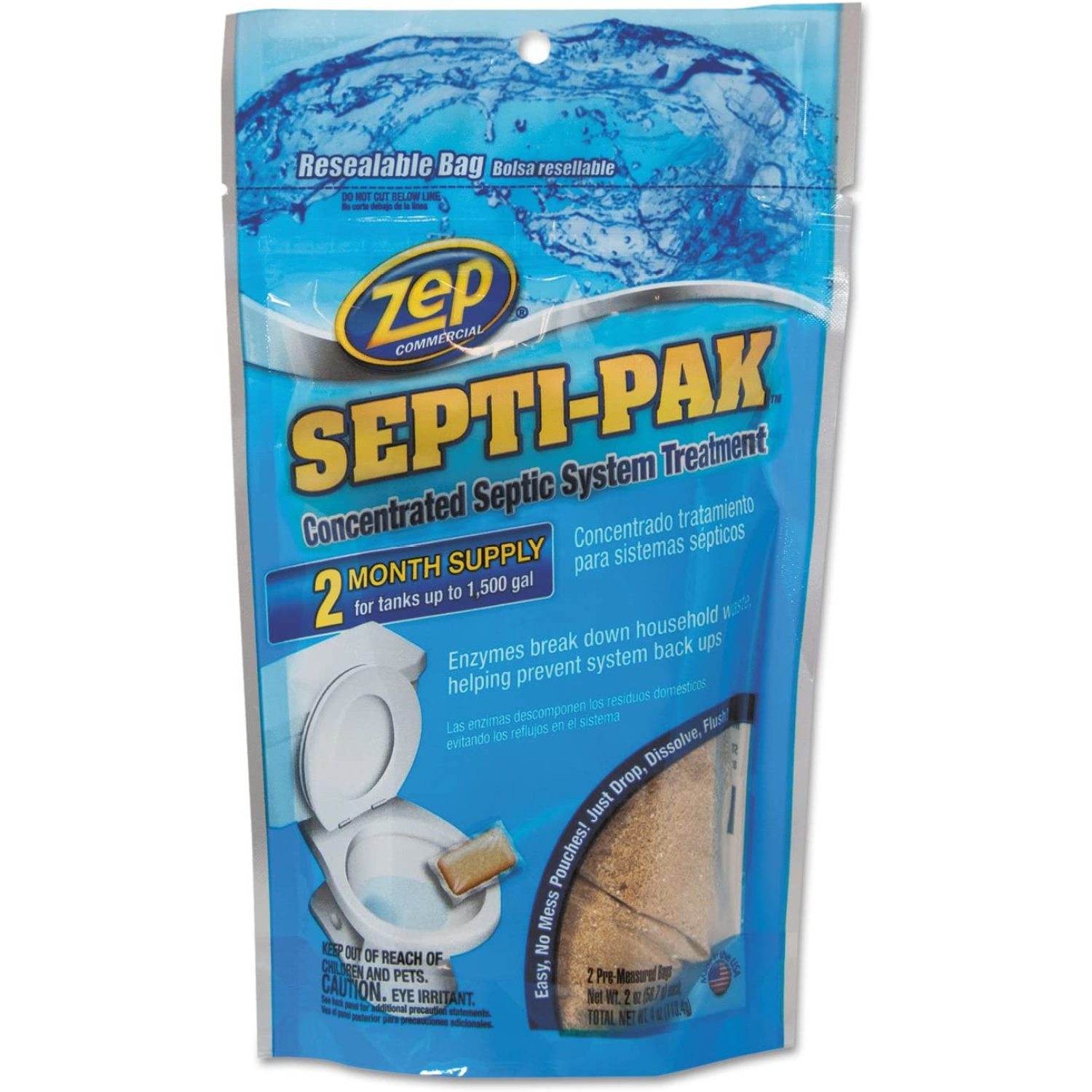 Zep Septic Tank Treatment 2 / Pk, Concentrated septic treatment uses a
