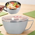 thumbnail image 3 of 1 Pc Soup Mug with Handle & Lid, Stainless and Platsic Soup Bowl/Cup, Large Soup Mug for Soup, Oatmeal, Cereal, Dessert, Ice Cream and Leftovers, Dishwasher Safe, 3.35 x 5.91 x 3.14 Inch, 3 of 7