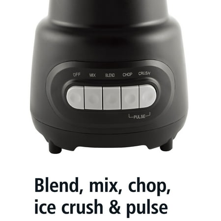 (white) Mainstays 5-Speed Glass Blender with 48 Oz Jar and Ice-Crushing Motor