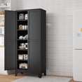 thumbnail image 2 of 74.8"H Metal Stoarge Cainbet with 2 Doors and 5 Adjuctable Shelves for Kitchen Pantry Home Office, 2 of 5