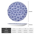 thumbnail image 2 of Zufioo Blue And White Flowers Print Bone China Decorative Plate, Ceramic Dinner Plate with Stand Ceramic Decoration Homewares-8in, 2 of 6