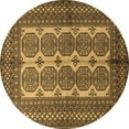 thumbnail image 1 of Ahgly Company Indoor Round Southwestern Brown Country Area Rugs, 6' Round, 1 of 4