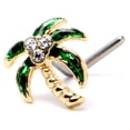 thumbnail image 6 of Body Candy Womens 20G 6mm 316L Surgical Steel Bright L Shaped Nose Ring Palm Tree Style Nose Stud Body Piercing Jewelry 1/4", 6 of 8
