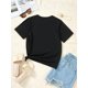 thumbnail image 2 of Camiseta negra universitaria para mujer con estampado de anime rosa - Camiseta informal de verano de manga corta, 100 % algodón, lavable a máquina. Para adultos, hombres, mujeres, adolescentes, jóvene, 2 of 6