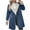 Navy Blue, variant on YYDGH Plus Size Winter Coats for Women Warm Sherpa Fleece Lined Jackets Lapel Parka Faux Suede Pea Coat Outerwear