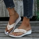 thumbnail image 1 of Sandalias informales a la moda para mujer, chanclas para exteriores, zapatillas de cuña para la playa Wmkox8yii  ytu8598, 1 of 9