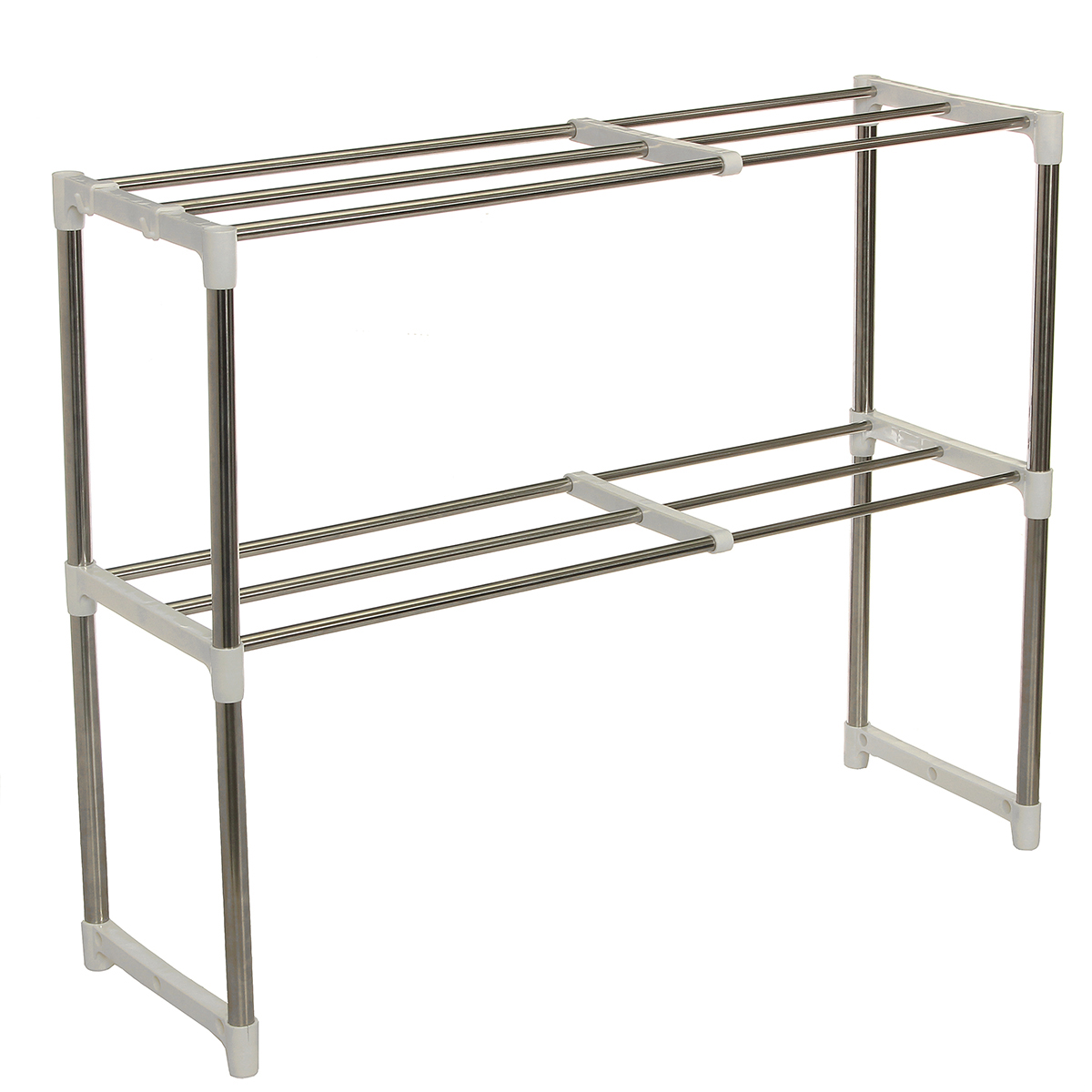 Space Saving Rack 2 Tier Stackable Under Sink Shelf ...