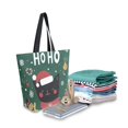 thumbnail image 2 of FORMRS Womens Canvas Tote Bag with Zipper Inner Pocket Shoulder Handbag, Christmas Cat, 2 of 7
