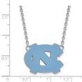 thumbnail image 2 of 925 Sterling Silver Rh-p LogoArt University of North Carolina Enam Large Pendant With Neckla; for Adults and Teens; for Women and Men, 2 of 2
