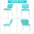 thumbnail image 6 of Zimtown Office Chairs 5 PCS, Stacking PU Padded Conference Chairs Upholstered Chair, Desk Chair Seating Set of 5, Blue, 6 of 9