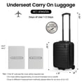 thumbnail image 4 of New York Xpress 16" Underseat Carry-on Luggage Hardside Lightweight 2-Wheel Small Suitcase, Black - 2538, 4 of 10