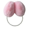 thumbnail image 2 of Skymirror Cute Solid Color Plush Warm Earmuffs Girls Faux Pearls Winter Outdoor Ear Warmer Soft Furry Ear Covers, 2 of 8
