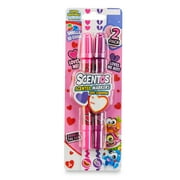 Scentos Scented Two Sided Stamper & Marker - Pink & Purple for Ages 3+, Valentines Day, Party Favors