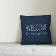 thumbnail image 2 of Creative Products Welcome to Our Porch Thin Script Navy 16x16 Indoor / Outdoor Pillow, 2 of 2