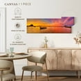 thumbnail image 5 of Elephant Stock Sunset And Water Wall Art - Panoramic Canvas Wall Art - Living Room Wall Decor - Nature Canvas - Brown And Orange Decor - 24" x 8", 5 of 8