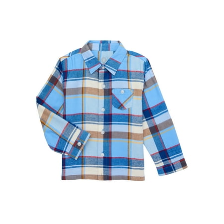 Wonder Nation Toddler Boys Flannel Shirt, Sizes 12M-5T