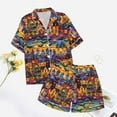 thumbnail image 5 of TJAZFJPA Pyjama Mignon pour Femmes Ensemble Deux Pièces pour Femmes Manches Courtes Col en V Ensemble de Shorts Pyjama de Noël pour Femmes Grande Taille Pyjama de Noël Familial, 5 of 5
