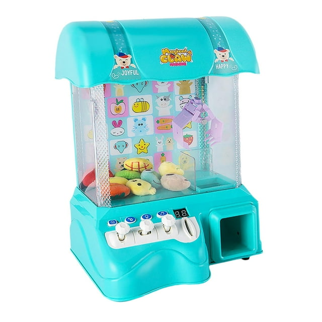 KLKCMS Machine Operated Crane Grabber Toy Playset with Light and Sound Home Children Green