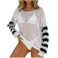 thumbnail image 2 of Yghzkop Sweater for Women's Plus Size Hollowed Out Leaky Mesh Beachwear Sunscreen Knitted Sweater, 2 of 8