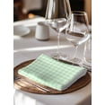thumbnail image 6 of Green Grid Cloth Napkins Set of 8 Reusable Dinner Napkins, Checkered Plaid Gingham Lattice Trellis Print Cocktail Napkin Washable Table Napkins for Wedding/Holiday Party/Baby Shower 20"x20", 6 of 7