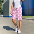 thumbnail image 6 of Naloa Pink And White Polka Dot Men's Short Pajama Pants, Pj Shorts, Lounge Comfort Shorts-XX-Large, 6 of 6