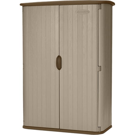 Suncast 52 cu. ft. Resin Vertical Storage Shed, Taupe 