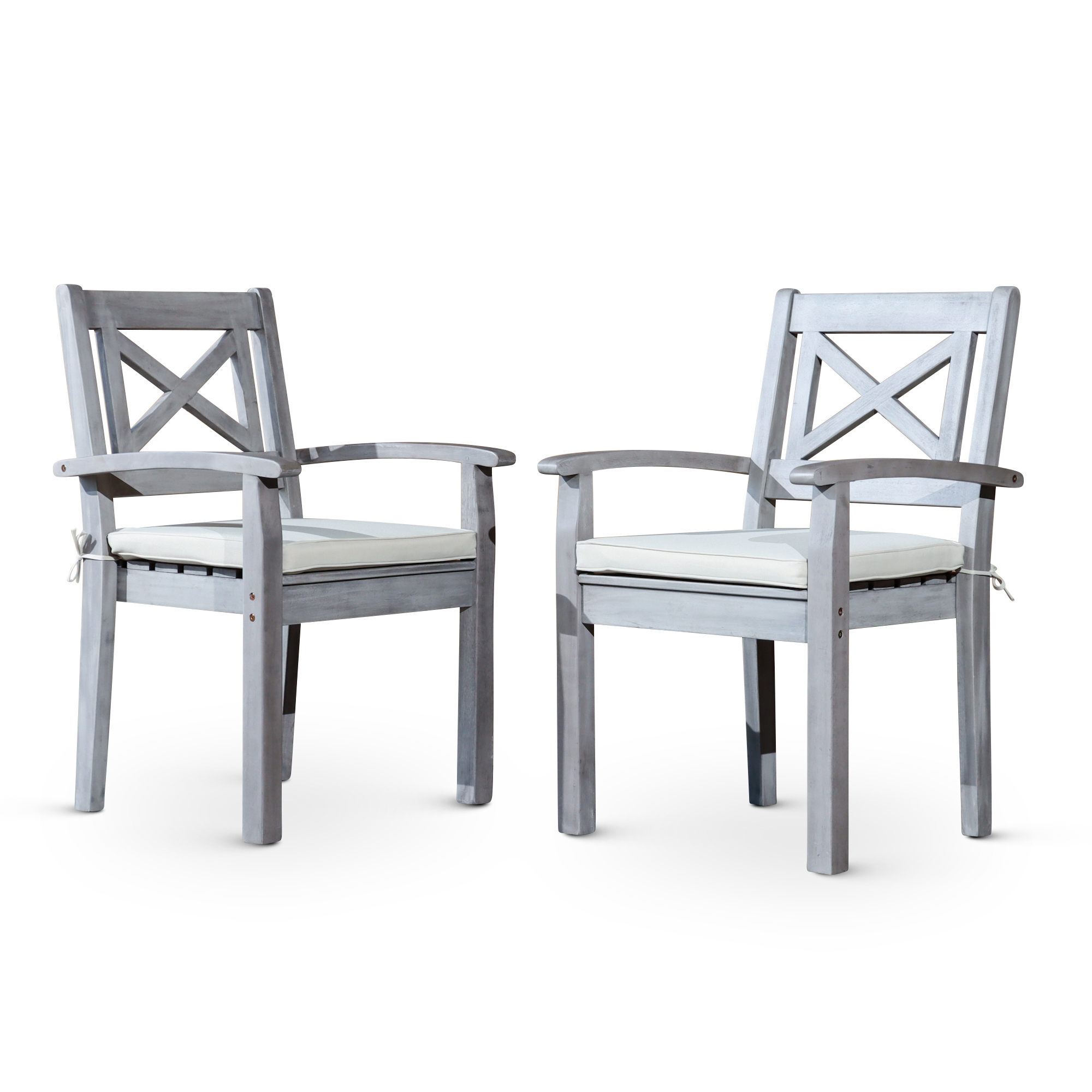 Dining Chairs Set of 2 - Outdoor Patio Seating for Garden, Backyard, Porch