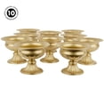 thumbnail image 3 of Koyal Wholesale Gold Metal Pedestal Centerpiece Compote Bowl for Wedding Centerpieces, Table Decor, Dcor, Set of 10, 3 of 5