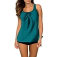 thumbnail image 2 of 2 Piece Swimsuit for Women Loose Fit Tankini Top with Bottom High Waisted Tummy Control Swimwear Summer Clothes, 2 of 6