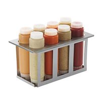Server Products 86996 Stainless Steel 8 FIFO Squeeze Bottle Holder