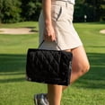 thumbnail image 3 of KUIFORTI Black US Flag Golf Cart Seat Covers Non-Slip Golf Cart Seat Towel Blanket with 4 Front Pockets & Nonskid Bottom Suitable Club Car and More 2 Person Seats Golf Carts, 3 of 7