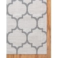 thumbnail image 7 of Unique Loom Decatur Collection Area Rug - Trellis (2' x 7' 10" Runner Ivory/Gray), 7 of 7