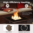 thumbnail image 6 of Costway 32.5" Propane Fire Pit Table Outdoor Wicker Gas Firepit with Stainless Steel Burner Brown, 6 of 11