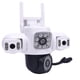 thumbnail image 1 of Cámara De Seguridad De Tres Lentes, Cámara De Vigilancia Al Aire Libre Wifi Con Detección De Movimiento De IA, Prueba De Lluvia IP66 Para Monitoreo De La Casa, 1 of 7