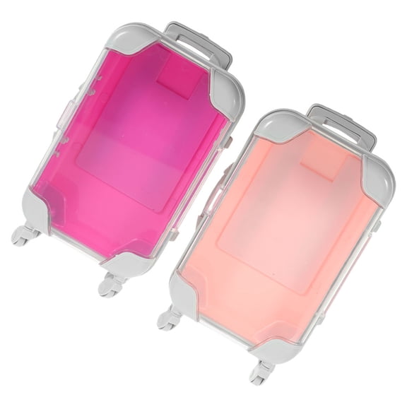 BESTYASH 2Pcs Small Makeup Suitcase Travel Cosmetic Case with Hard Shell for Outdoor Use